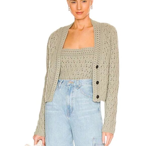 Vince Women's Sweater Cardigan in Olive - Picture 1 of 16